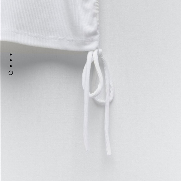 Zara ruched ribbed tee - Picture 3 of 7